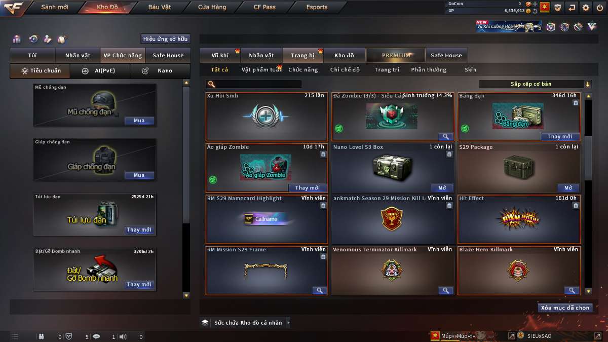 shop acc cf uy tin gia re